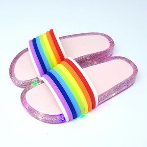 JollyKids Rainbow Light Up Slide Slippers